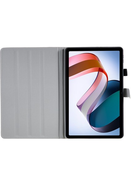 Xiaomi Redmi Için Pad Dokuma Izgara Desenli Pu Deri Çevirme Standı Dokuma Tablet Kılıfı (Yurt Dışından) fiyatları