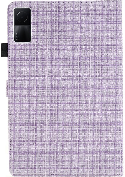 Xiaomi Redmi Için Pad Dokuma Izgara Desenli Pu Deri Çevirme Standı Dokuma Tablet Kılıfı (Yurt Dışından) indirimleri