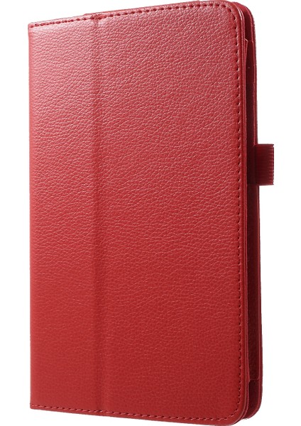 Litchi Doku Pu Deri Xiaomi Mi Pad 4 Red Için Standı Tablet Kılıfı (Yurt Dışından)