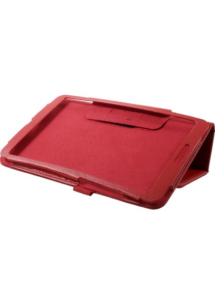 Litchi Doku Pu Deri Xiaomi Mi Pad 4 Red Için Standı Tablet Kılıfı (Yurt Dışından)