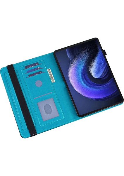 Xiaomi Pad 6 Için Pu Deri Standı Çiçek Baskı Cüzdan Tablet Kılıfı (Yurt Dışından)