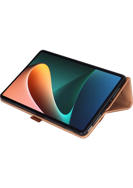 Xiaomi Pad 5 Için Iş Tarzı Pu Deri El Kayışı Tamı Kart Yuvalı Koruyucu Stand Tablet Kılıfı (Yurt Dışından)