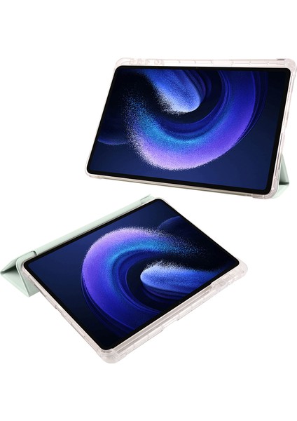 Xiaomi Pad 6 Pad 6 Pro Üç Katlı Stand Pu Deri Şeffaf Arka Kalem Yuvası Tablet Kılıfı (Yurt Dışından) fiyatları