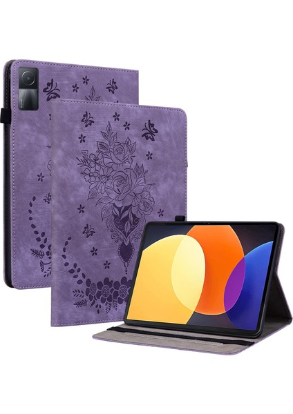 Ayarlanabilir Standı Xiaomi Redmi Için Pad Kart Tutucu Baskılı Pu Deri Tablet Kılıfı (Yurt Dışından)