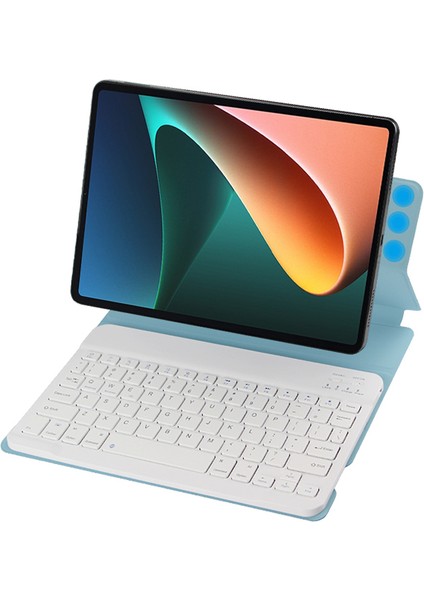 Xiaomi Pad 5 Pad 5 Pro Için Tooth Klavyeli Manyetik Emilmiş Deri Tablet Kılıfı (Yurt Dışından)