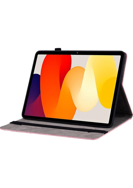 Xiaomi Redmi Pad Se Pu Deri Baskılı Kart Tutucu Tablet Kılıfı (Yurt Dışından)