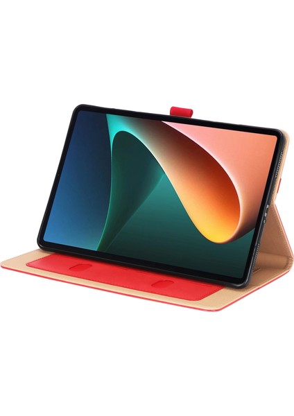Xiaomi Pad 5 Için Iş Tarzı Pu Deri El Kayışı Tamı Kart Yuvalı Koruyucu Stand Tablet Kılıfı (Yurt Dışından)