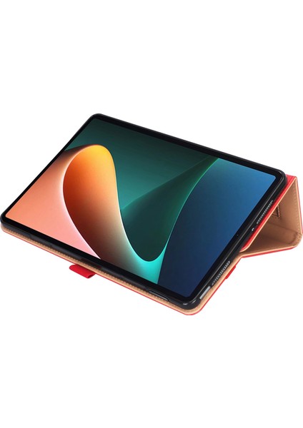 Xiaomi Pad 5 Için Iş Tarzı Pu Deri El Kayışı Tamı Kart Yuvalı Koruyucu Stand Tablet Kılıfı (Yurt Dışından)