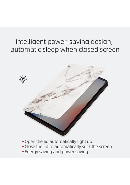 Xiaomi Pad 5 5 Pro Desen Baskı Pu Deri Koruyucu Standı Mermer Tablet Kılıfı (Yurt Dışından)