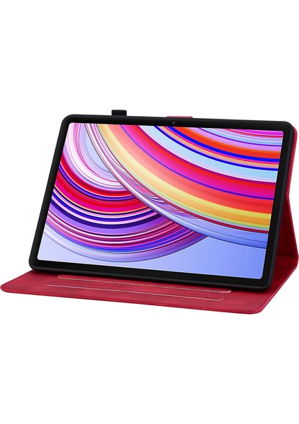 Xiaomi Redmi Pad Pro Için Zambak Çiçek Baskı Deri Tablet Kılıfı (Yurt Dışından)