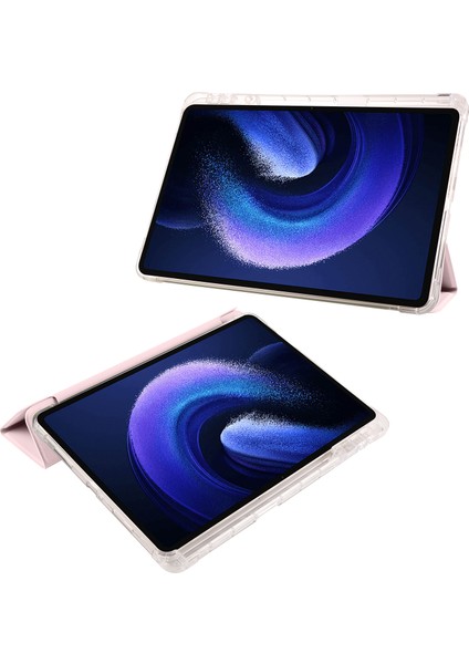 Xiaomi Pad 6 Pad 6 Pro Üç Katlı Stand Pu Deri Şeffaf Arka Kalem Yuvası Tablet Kılıfı (Yurt Dışından) fiyatları
