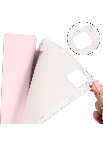 Xiaomi Pad 6 Pad 6 Pro Üç Katlı Stand Pu Deri Şeffaf Arka Kalem Yuvası Tablet Kılıfı (Yurt Dışından) indirimleri