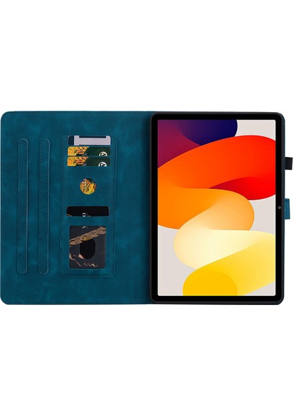 Xiaomi Redmi Pad Se Zambak Çiçeği Pu Deri Folio Kart Tutucu Tablet Kılıfı (Yurt Dışından)