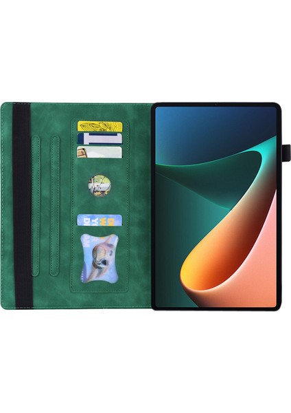 Xiaomi Pad 5 Pro 12.4 (2022) Için Pu Deri Standı Cüzdan Koruyucu Kalem Tutucu ve Elastik Bant Kapatma Tablet Kılıfı (Yurt Dışından)