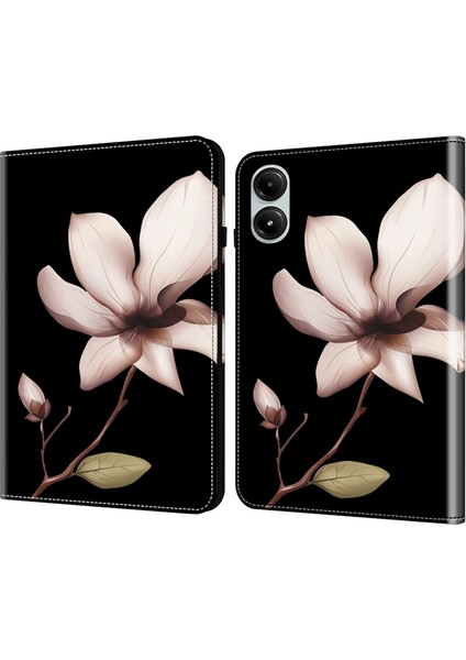 Xiaomi Redmi Pad Pro Için Kart Yuvası Desen Baskılı Deri Çiçek Tablet Kılıfı (Yurt Dışından)