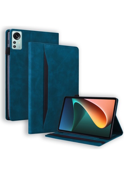 Xiaomi Pad 5 Pro 12.4 (2022) Için Pu Deri Standı Cüzdan Koruyucu Kalem Tutucu ve Elastik Bant Kapatma Tablet Kılıfı (Yurt Dışından)