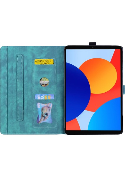 Xiaomi Redmi Için Pad Se 4g 8.7 Inç Kart Yuvalı Deri Standı Folio Çiçek Kedi Tablet Kılıfı (Yurt Dışından) modelleri