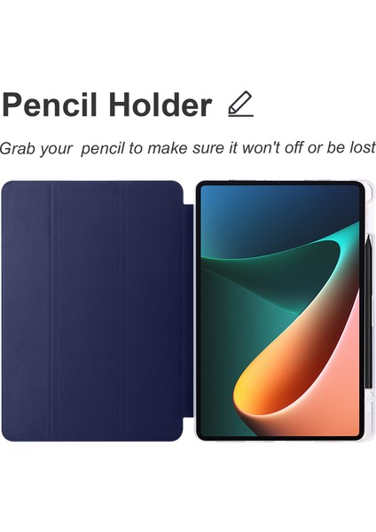 Xiaomi Pad 5 Pad 5 Pro Üç Katlı Stand Pu Deri Koruyucu Kalem Yuvası Tablet Kılıfı (Yurt Dışından) fiyatları