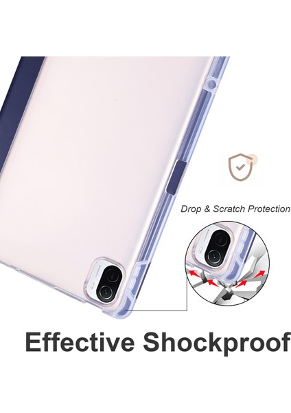 Xiaomi Pad 5 Pad 5 Pro Üç Katlı Stand Pu Deri Koruyucu Kalem Yuvası Tablet Kılıfı (Yurt Dışından) fırsatları