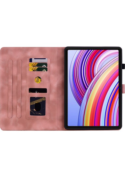 Xiaomi Redmi Pad Pro Için Zambak Çiçek Baskı Deri Tablet Kılıfı (Yurt Dışından)