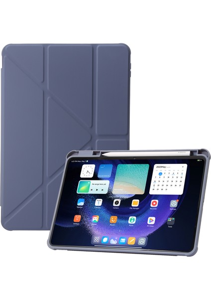 Xiaomi Pad 6 Origami Üç Katlı Standı Pu Deri Şeffaf Akrilik Tpu Kalem Yuvası Tablet Kılıfı (Yurt Dışından)