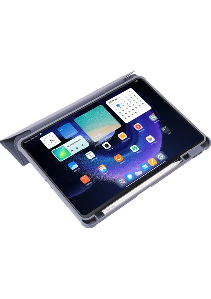Xiaomi Pad 6 Origami Üç Katlı Standı Pu Deri Şeffaf Akrilik Tpu Kalem Yuvası Tablet Kılıfı (Yurt Dışından) modelleri