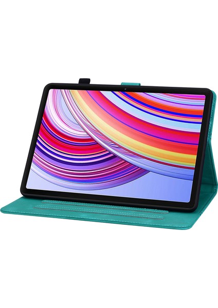 Xiaomi Redmi Pad Pro Için Zambak Çiçek Baskı Deri Tablet Kılıfı (Yurt Dışından)