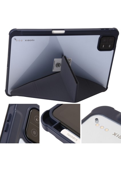 Xiaomi Pad 6 Origami Üç Katlı Stand Pu Deri Şeffaf Akrilik Tpu Kalem Yuvası Tablet Kılıfı (Yurt Dışından) indirimleri