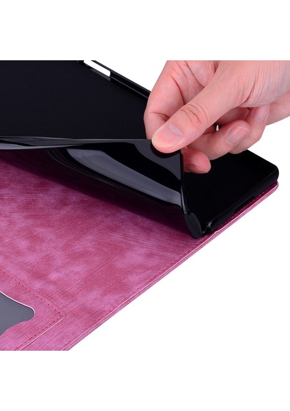 Xiaomi Redmi Için Pad Pro Kart Yuvalı Deri Standı Folio Çiçek Kedi Tablet Kılıfı (Yurt Dışından)