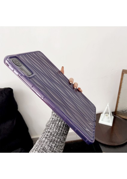Xiaomi Redmi Pad Se Şeffaf Tpu 3D Dalga Doku Tablet Kılıfı (Yurt Dışından)