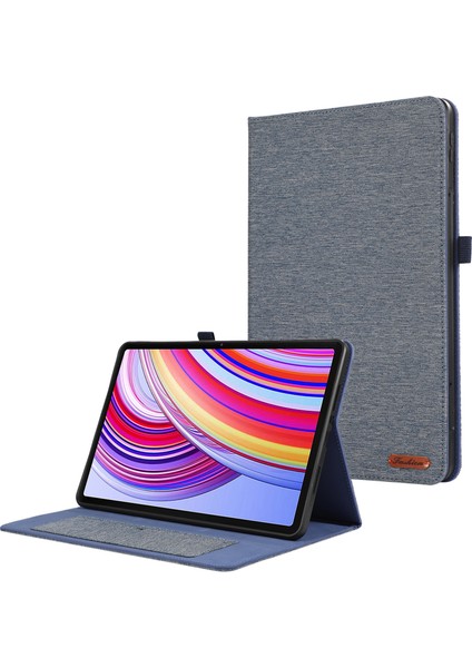 Xiaomi Redmi Pad Pro Kart Tutucu Kumaş Doku Deri Standı Tablet Kılıfı (Yurt Dışından)