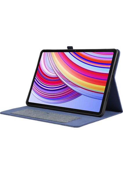 Xiaomi Redmi Pad Pro Kart Tutucu Kumaş Doku Deri Standı Tablet Kılıfı (Yurt Dışından)