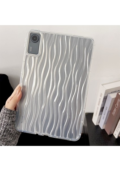 Xiaomi Redmi Pad Se Şeffaf Tpu 3D Dalga Doku Şeffaf Tablet Kılıfı (Yurt Dışından)