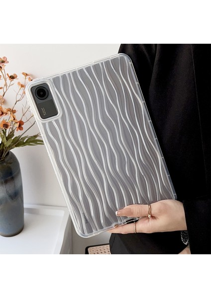 Xiaomi Redmi Pad Se Şeffaf Tpu 3D Dalga Doku Şeffaf Tablet Kılıfı (Yurt Dışından)