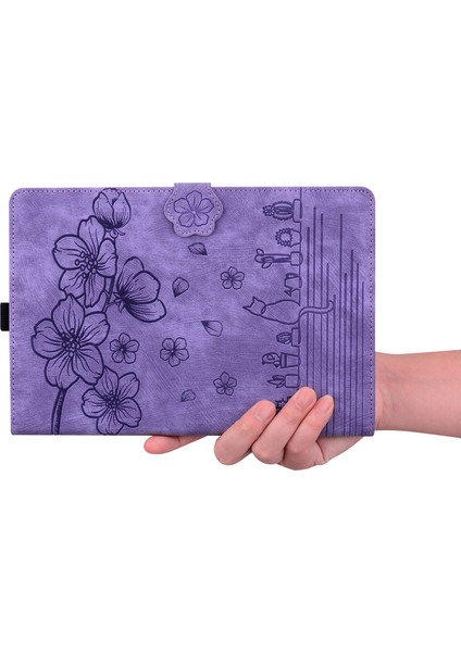 Xiaomi Redmi Için Pad Pro Kart Yuvalı Deri Standı Folio Çiçek Kedi Tablet Kılıfı (Yurt Dışından) fiyatları