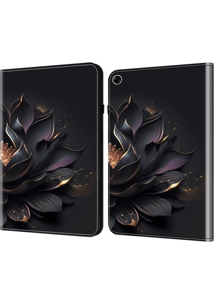 Xiaomi Redmi Için Pad Desen Baskı Pu Deri Standı Kart Yuvası Lotus Tablet Kılıfı (Yurt Dışından)
