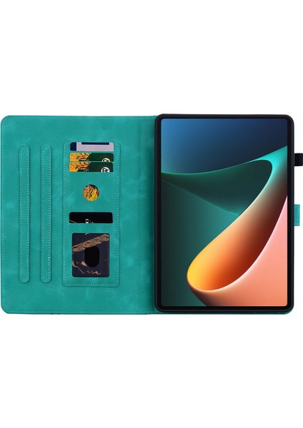 Xiaomi Pad 5 Pad 5 Pro Zambak Çiçeği Künye Pu Deri Standı Tablet Kılıfı (Yurt Dışından)