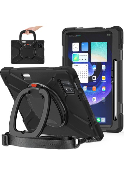 Xiaomi Pad 6 Pc Silikon Koruyucu Döner Omuz Askılı Tablet Kılıfı (Yurt Dışından)