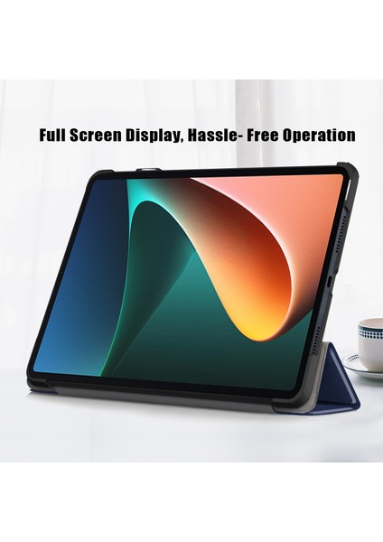 Xiaomi Pad 6 Üç Katlı Standı Manyetik Akıllı Pu Deri Folyo Tablet Kılıfı (Yurt Dışından)