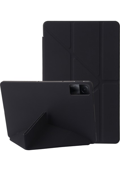 Xiaomi Redmi Için Pad Folio Standı Deforme Edilebilir Silikon Pu Deri Akıllı Otomatik Uyandırma Uyku Fonksiyonu Tablet Kılıfı (Yurt Dışından)