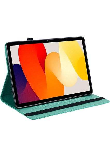 Xiaomi Redmi Pad Se Baskılı Pu Deri Kart Yuvalı Tablet Kılıfı (Yurt Dışından)