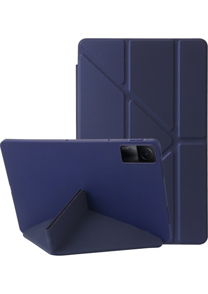 Xiaomi Redmi Için Pad Folio Standı Deforme Edilebilir Silikon Pu Deri Akıllı Otomatik Uyandırma Uyku Fonksiyonu Tablet Kılıfı (Yurt Dışından)