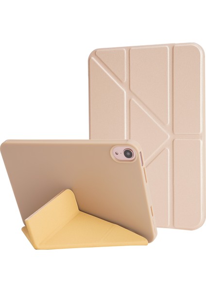 iPad Air 11 (2024) Pu Deri Silikon Origami Standı Koruyucu Tablet Kılıfı (Yurt Dışından)
