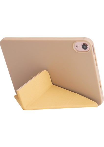 iPad Air 11 (2024) Pu Deri Silikon Origami Standı Koruyucu Tablet Kılıfı (Yurt Dışından)