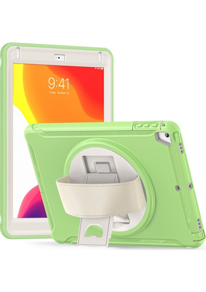 iPad Air (2013) AIR 2 Pc Silikon Döner Tekme Standı El Kayışı ile Koruyucu Matcha Tablet Kılıfı (Yurt Dışından) fiyatları