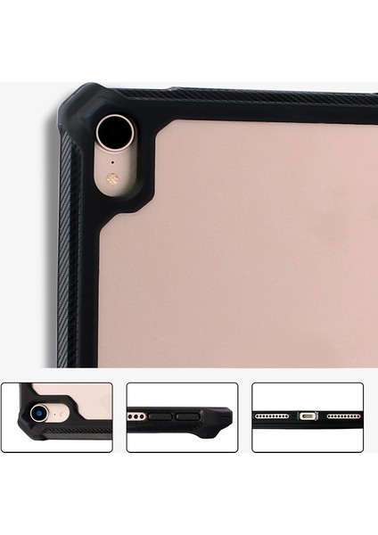 iPad Mini (2021) Tpu Pc Hava Yastığı Koruyucu Standı Kalem Tutucu Tablet Kılıfı (Yurt Dışından)