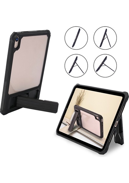 iPad Mini (2021) Tpu Pc Hava Yastığı Koruyucu Standı Kalem Tutucu Tablet Kılıfı (Yurt Dışından)