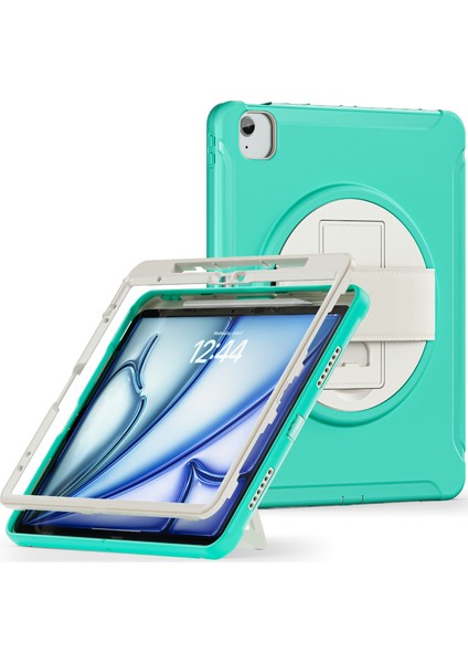 iPad Air 13 (2024) stand Pc Tpu Silikon Kalem Yuvalı Nane i Tablet Kılıfı (Yurt Dışından)