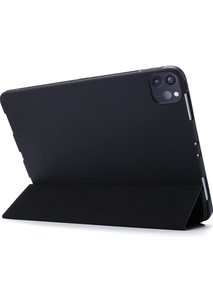 Üç Katlı Stand Silikon Pu Deri iPad Pro 11 Inç (2021) Tablet Kılıfı (Yurt Dışından)