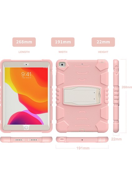 Pc Silikon iPad 10.2 (2019 2020 2021) Standlı Sakura Tablet Kılıfı (Yurt Dışından)